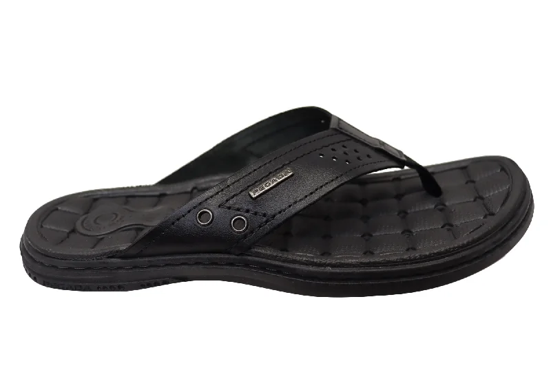 Pegada Arizona Mens Leather Comfortable Thongs Sandals Made In Brazil