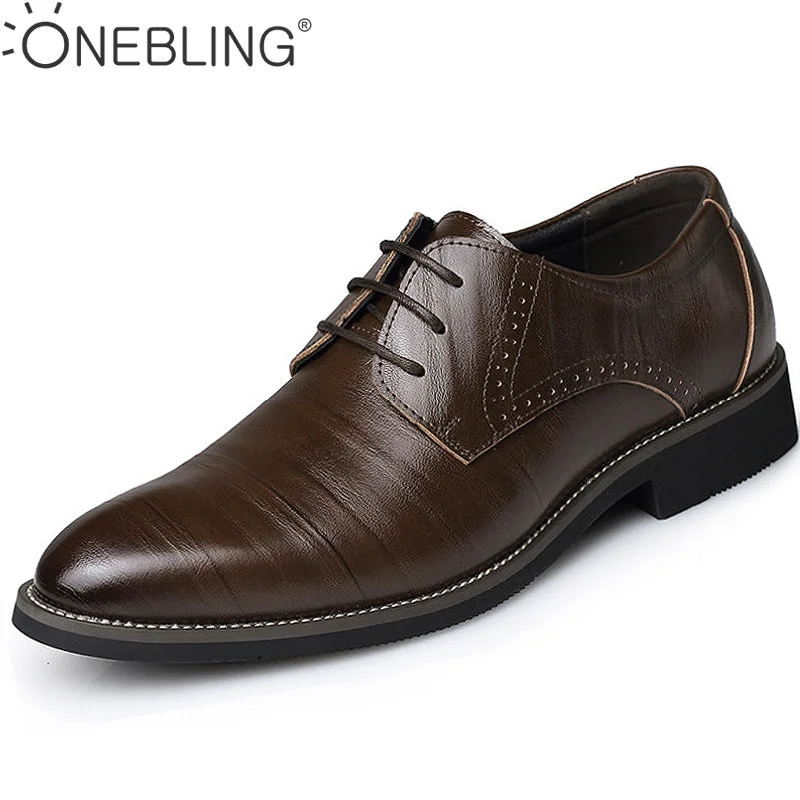 Dress Shoes Wedding Shoes Breathable Business Shoes Lace-up Flat Shoe Mens Oxfords Size 38-45