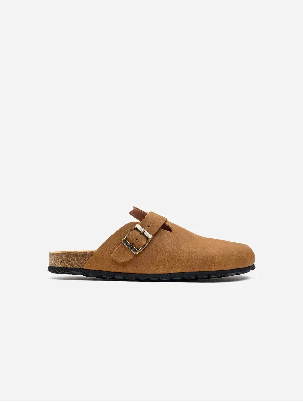 Taro Comfort Men's Vegan Footbed Slippers | Tan