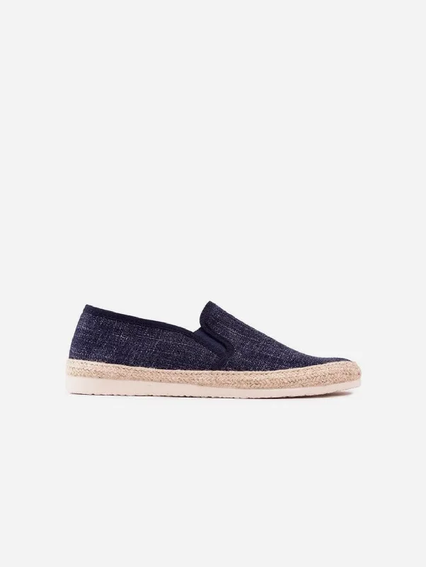 Pecan Men's Recycled Cotton Espadrilles | Navy