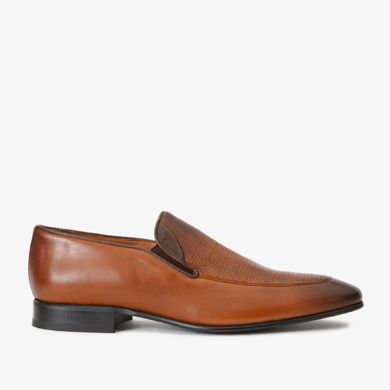 The Migues Tan Leather Loafer Men  Shoe