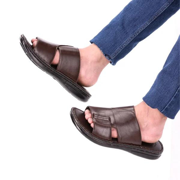 Brown medicated slippers