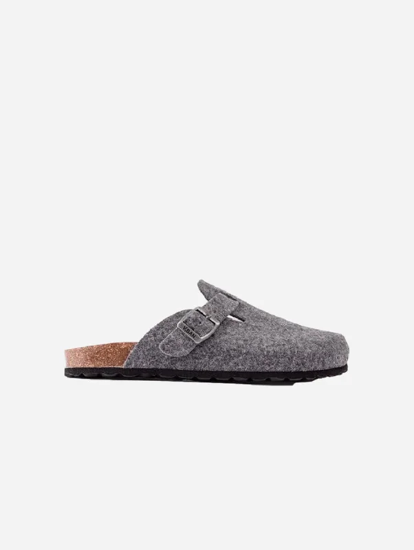 Taro Men's Footbed Textile Vegan Sandals | Grey