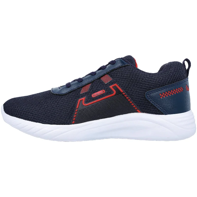 Men's Lace-up walking Shoes - WS3065 Navy Blue Red