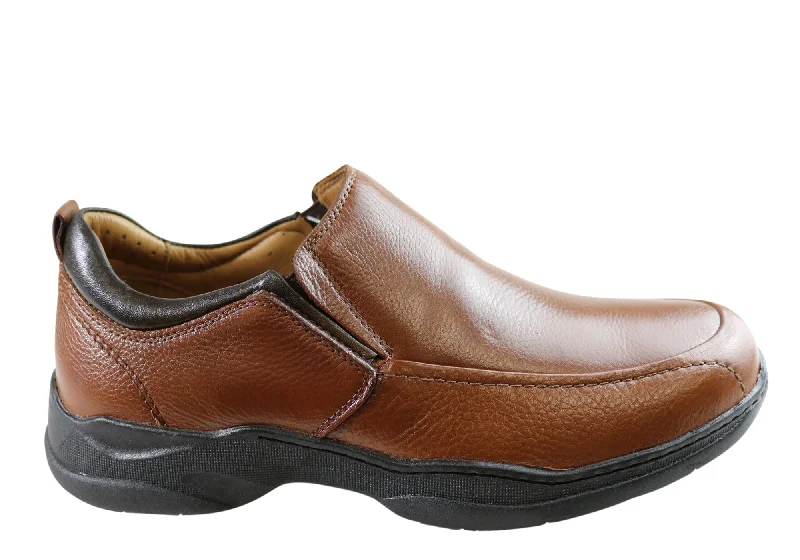 Sollu Dolan Mens Leather Slip On Comfort Shoes Made In Brazil