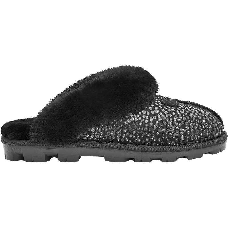 Women's UGG Coquette Sparkle Spots Black Sheepskin