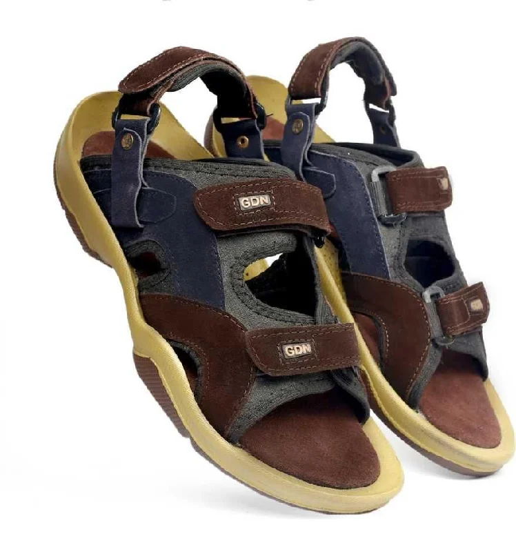 Woody Brown Leather Sandals