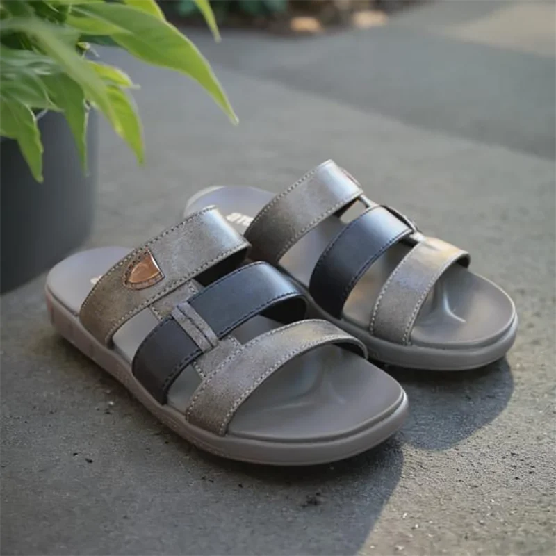 Grey Summer Slippers for men