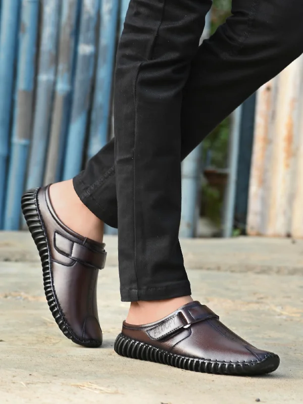 Men's Bantu Style Brown Loafer Casual Shoe