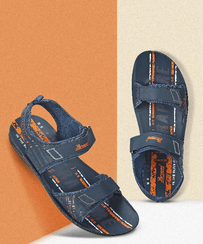 Paragon Men's Stylish Lightweight & Durable Blue Velcro Dailywear Sandals