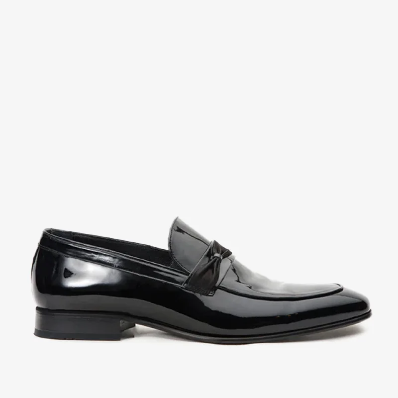 The Dodoma Black Patent  Leather Loafer Men Shoe