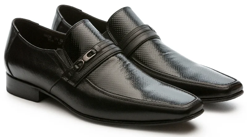 Alfredo Men's Black Leather Sole 354