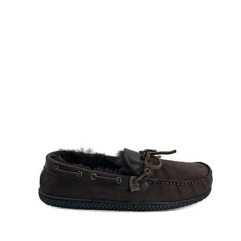 In Stock Men’s Hearth ESQ Slipper: Chocolate Brown