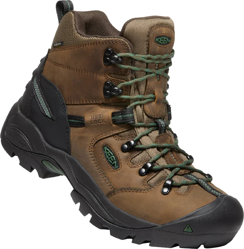 Keen Utility Mens Pittsburgh Energy 6in WP Soft Cascade/Green Leather Work Boots