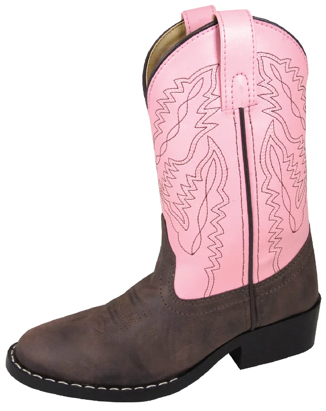 Smoky Mountain Boots Toddler Girls Monterey Pink/Brown Faux Leather