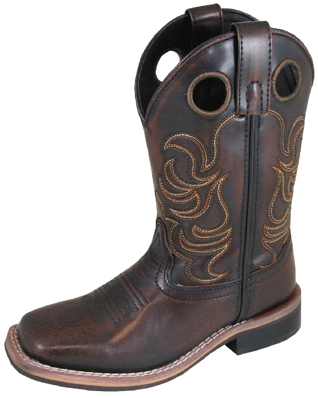 Smoky Mountain Childrens Boys Landry Chocolate Leather Cowboy Boots 2.5 D