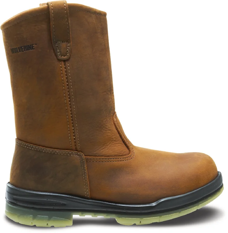 Wolverine Mens Malt Leather Durashocks ST WP 10in 200G Work Boots