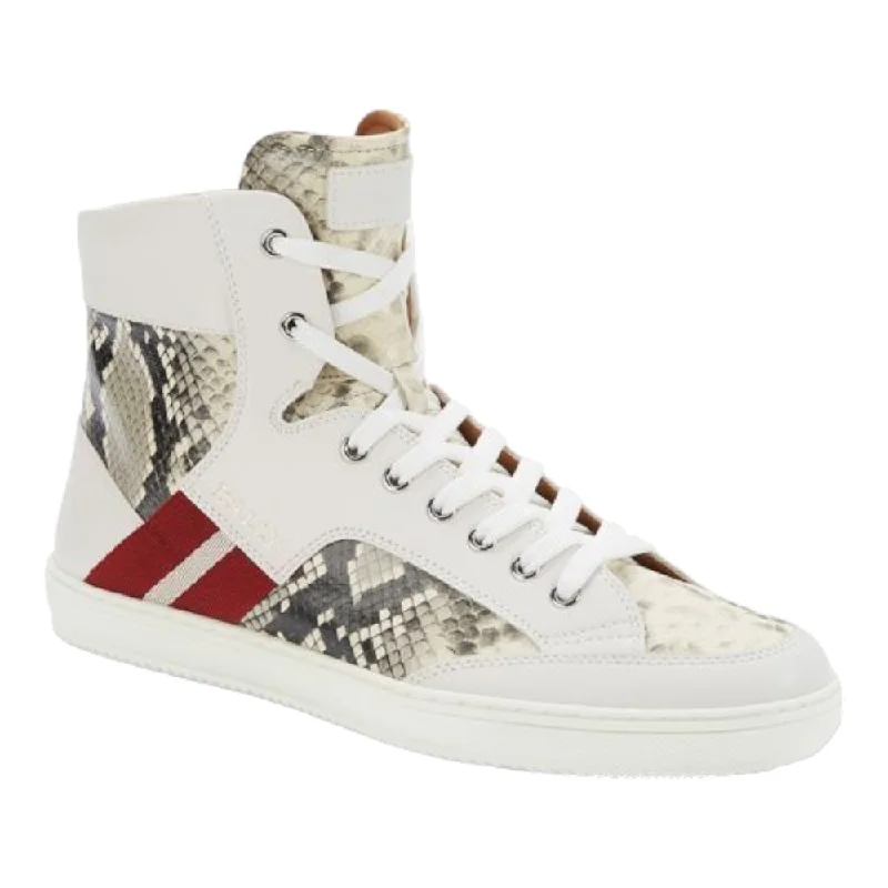 Bally Oldani Men's 6240612 White High-Top Leather Sneakers