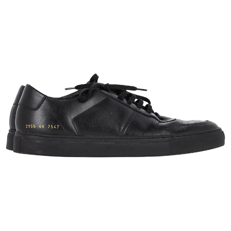 Common Projects BBall Low-Top Sneakers in Black Calf Leather