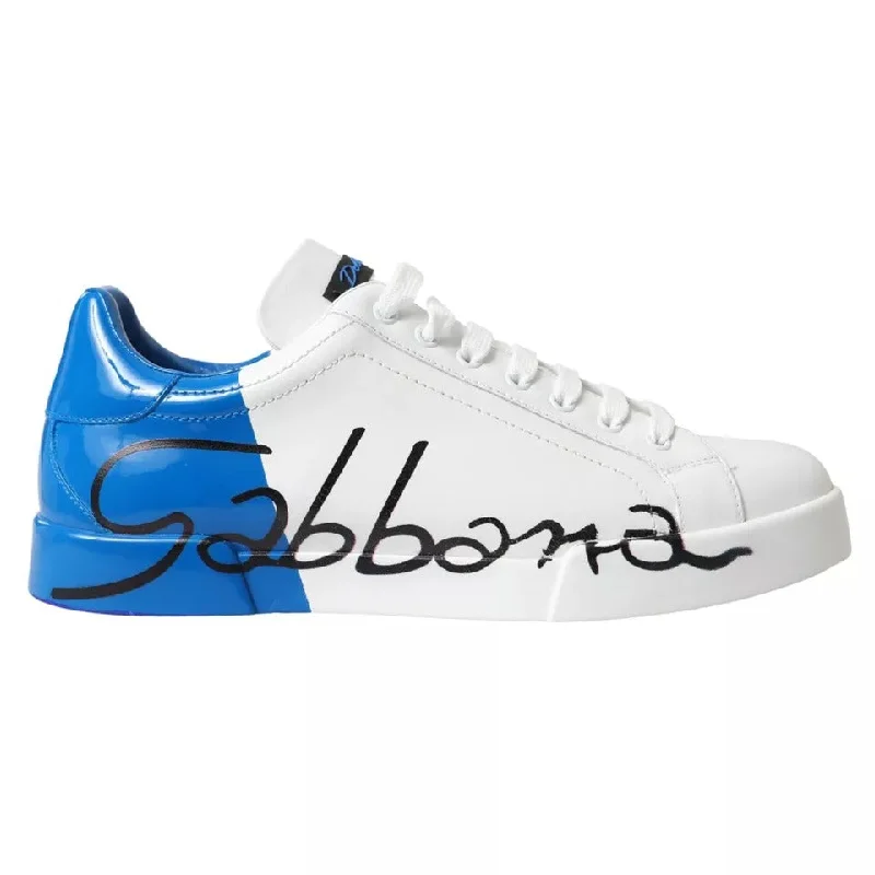 Dolce & Gabbana   Leather Logo Low Top Sneakers Men's Shoes (Pre-Owned)