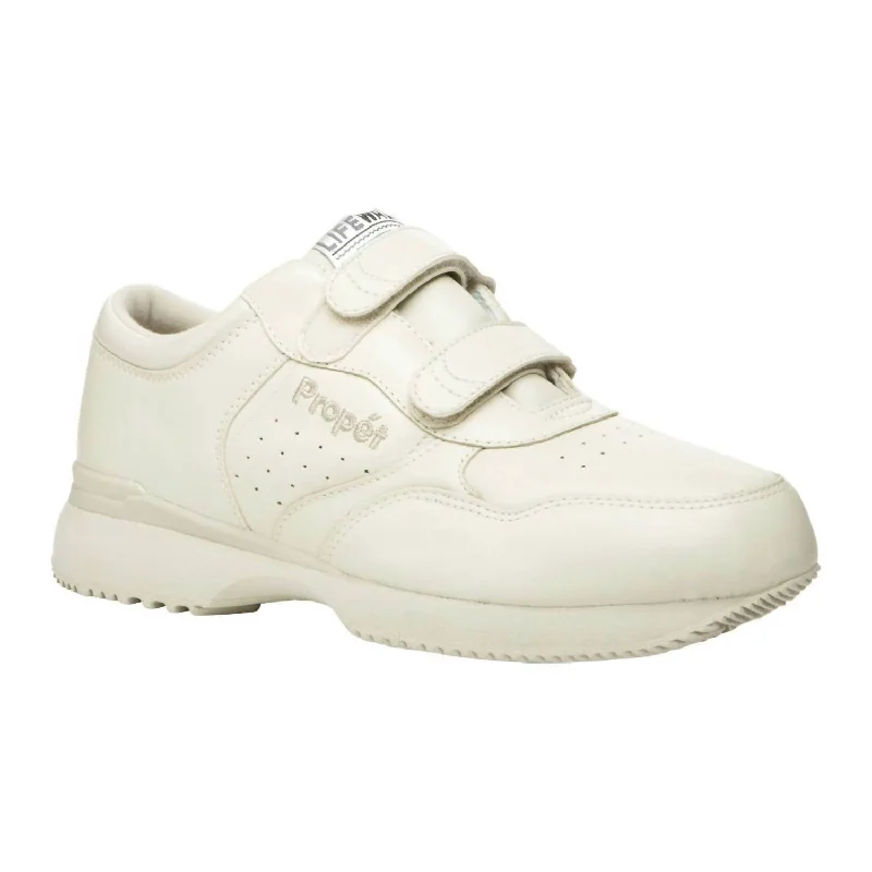 Men's Life Walker Shoes - Medium Width In White