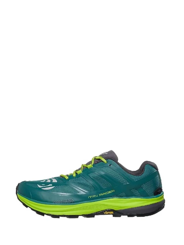 Men's Mtn Racer Trail Running Shoe - Medium Width In Teal/lime