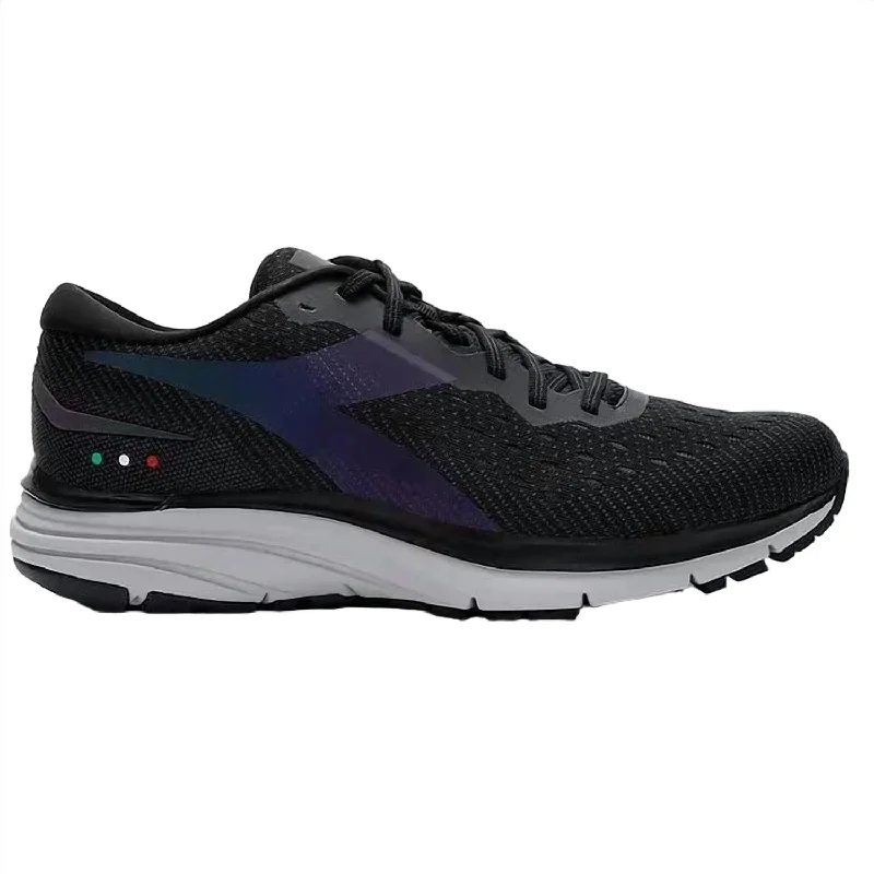 Men's Mythos Blushield Hip 6 Running Shoes- Medium Width In Black,nine Iron