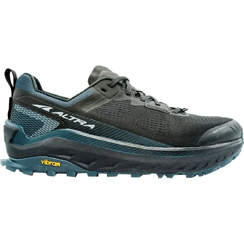 Men's Olympus 4 Trail Running Shoes - Medium Width In Black/steel