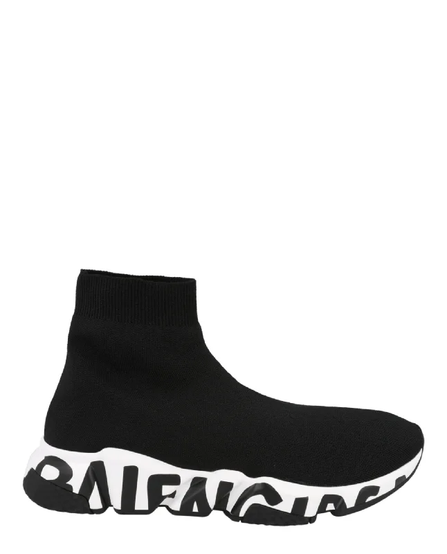 Speed Graffiti Knit High Top Sock Sneakers